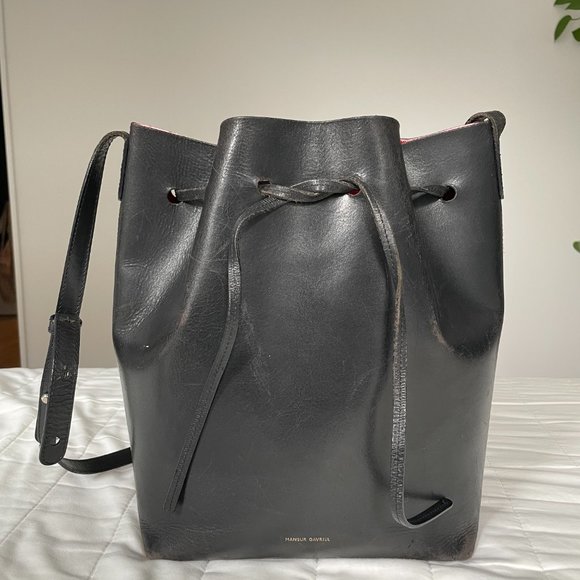 Mansur Gabriel crossbody/shoulder bucket bag - Picture 2 of 11